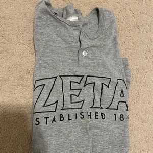 Zeta Baseball Button Tee